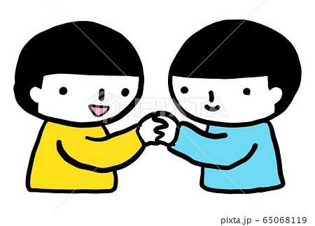 こども ベクター あおきいろくん やったね こども ベクター あおきいろくん やったね 65068119