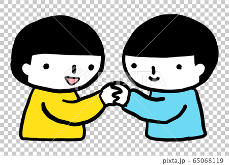 こども ベクター あおきいろくん やったね こども ベクター あおきいろくん やったね 65068119