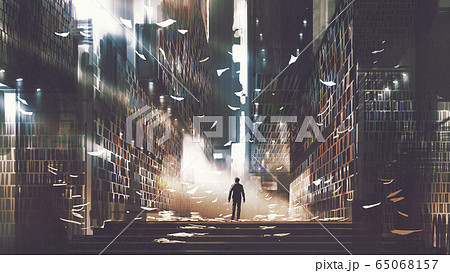 Entrance to the library maze 65068157