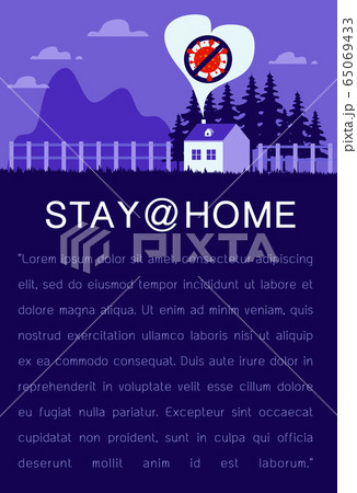 Stay at home  logo Vector illustration 65069433