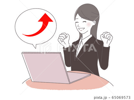 上り調子　働く女性 65069573