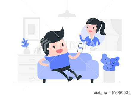 Video Conference Concept Illustration のイラスト素材