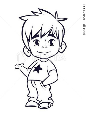 Cute cartoon boy illustration - Stock Illustration [65074331] - PIXTA