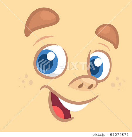 Cute cartoon boy face avatar. Vector illustration 65074372