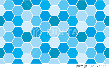 Bee honeycomb seamless pattern, blue honey texture 65074677
