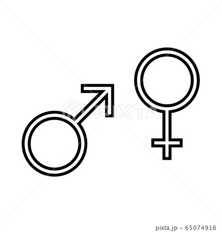 Male and female symbol set logo. Vector 65074916
