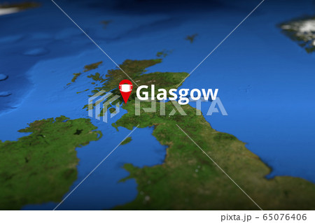 Glasgow, UK geotag with face mask, COVID-19 coronavirus disease self-isolation related 3D rendering Glasgow, UK geotag with face mask, COVID-19 coronavirus disease self-isolation related 3D rendering 65076406