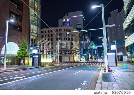 《東京都》人の消えた銀座・自粛ムードの東京 《東京都》人の消えた銀座・自粛ムードの東京 65076910