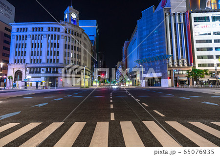 《東京都》人の消えた銀座・自粛ムードの東京 《東京都》人の消えた銀座・自粛ムードの東京 65076935