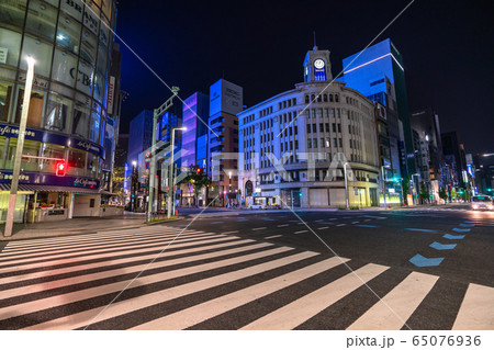 《東京都》人の消えた銀座・自粛ムードの東京 65076936