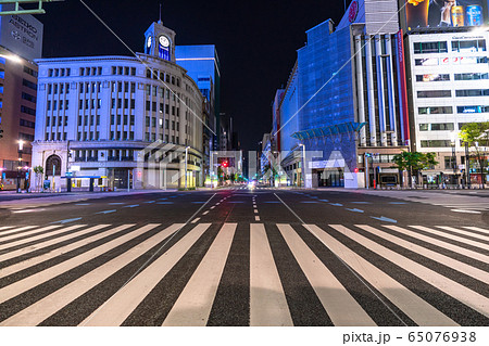 《東京都》人の消えた銀座・自粛ムードの東京 《東京都》人の消えた銀座・自粛ムードの東京 65076938