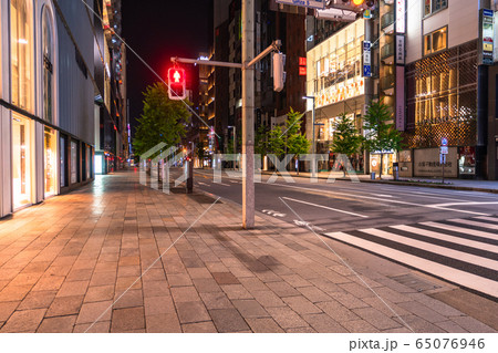 《東京都》人の消えた銀座・自粛ムードの東京 65076946
