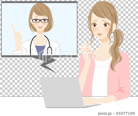 Remote medical examination Online medical treatment Video conference Meeting prescription Remote medical examination Online medical treatment Video conference Meeting prescription 65077109