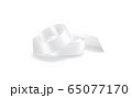 Blank white rolled silk ribbon mock up, front view Blank white rolled silk ribbon mock up, front view 65077170
