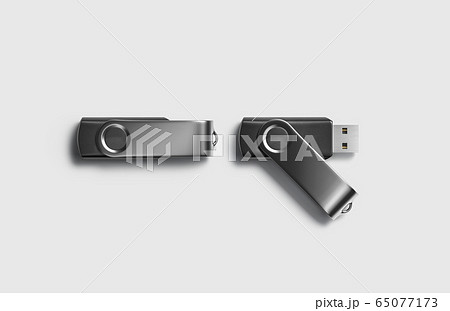Blank black opened and closed usb stick mockup, isolated Blank black opened and closed usb stick mockup, isolated 65077173