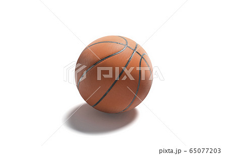 Blank leather basketball ball mock up, side view 65077203