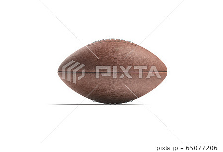 Blank brown american soccer ball mock up, side view 65077206