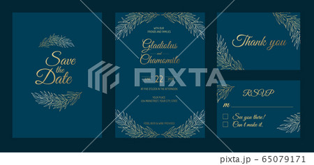 Minimalist wedding invitation card template Minimalist wedding invitation card template 65079171