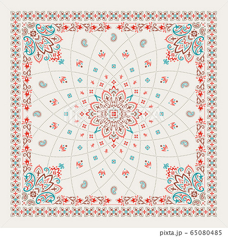 Vector ornament Bandana Print. Traditional 65080485