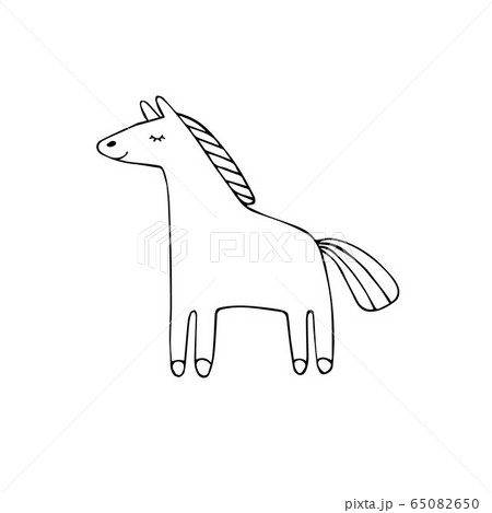 Vector hand drawn doodle sketch horse 65082650