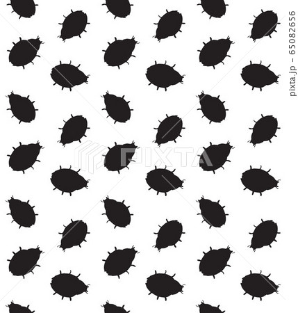 Vector seamless pattern of ladybug silhouette Vector seamless pattern of ladybug silhouette 65082656