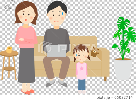 テレワーク　ソファ　子ども　怒られる 65082714
