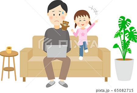 テレワーク ソファ 子ども はしゃぐ テレワーク ソファ 子ども はしゃぐ 65082715
