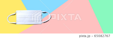 Surgical mask with influenza and coronavirus concept 65082767