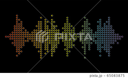 3D Pulse music player. Audio rainbow mosaic wave 3D Pulse music player. Audio rainbow mosaic wave 65083875