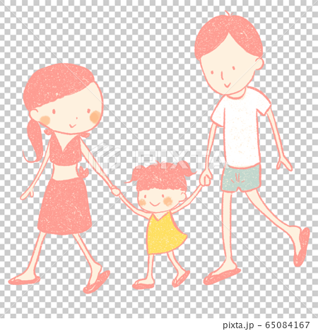 家族旅行のかわいいイラストのイラスト素材 65084167 Pixta