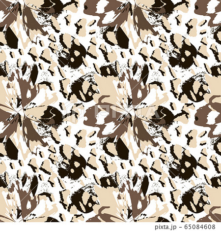 Combined leopard and floral vector seamless pattern Combined leopard and floral vector seamless pattern 65084608