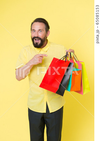 Real happiness. brutal caucasian hipster with Real happiness. brutal caucasian hipster with 65085153