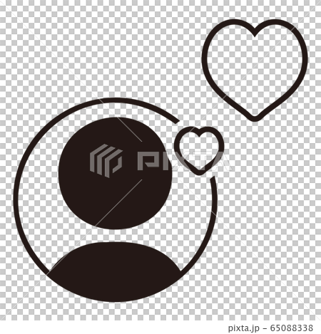 人物アイコンとハートマーク 65088338