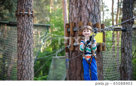 Young cute child boy in summer clothing, safety Young cute child boy in summer clothing, safety 65088903