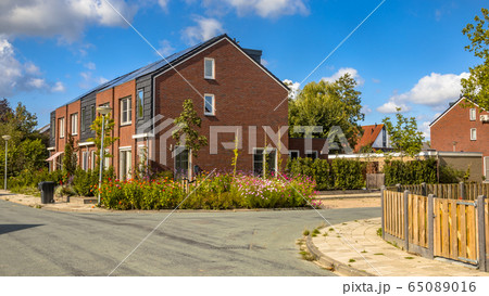 Street modern houses Street modern houses 65089016