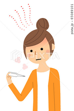 体温測定　若い女性 65089101
