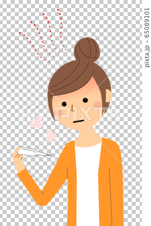 体温測定　若い女性 65089101