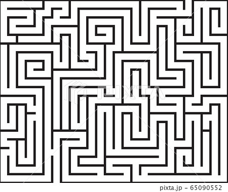 Black rectangle maze isolated on white background 65090552