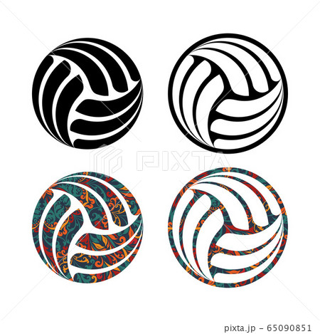 Set of four volleyball balls 65090851