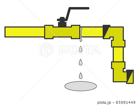 配管の破損のイラスト素材