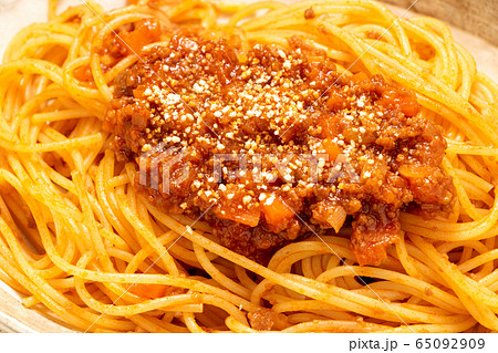 スパゲティ･ミートソース。 65092909