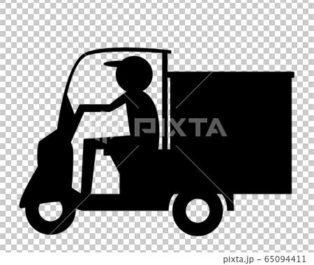 Parcel delivery moped motorcycle Parcel delivery moped motorcycle 65094411