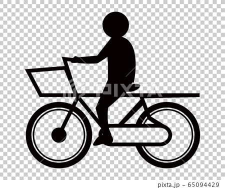宅配 デリバリー サイクリングバイク 自転車 のイラスト素材