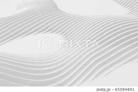 Abstract Curved Shapes. White Circular Background. 65094891