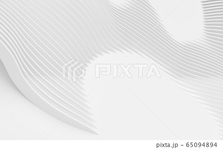 Abstract Curved Shapes. White Circular Background. 65094894
