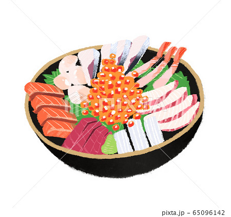 イラスト 海鮮丼のイラスト素材