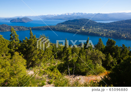 Lakes Nahuel Huapi and mountain Campanario Lakes Nahuel Huapi and mountain Campanario 65096880