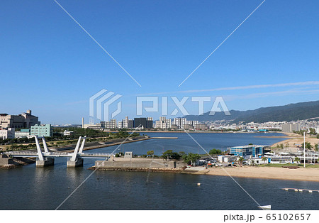 西宮市 西宮港と可動橋 西宮市 西宮港と可動橋 65102657