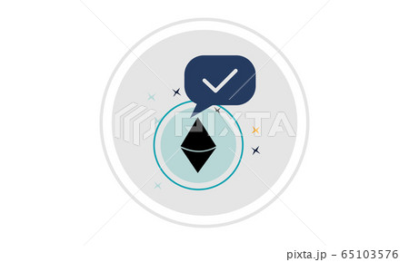 Ethereum Accepted here color icon. ETH icon...のイラスト素材 [65103576] - PIXTA