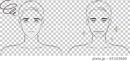 Male face mustache hair removal 65103680
